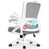 Milacyee Sedia da Ufficio Ergonomica, Sedia Smart Working con Supporto Lombare Regolabile 4D, Sedia Ufficio in Rete Traspirante con Braccioli Regolabili, Schienale Reclinabile 125°, Ruote Silenziose (Grigio)