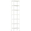 Brigros - Libreria Scaffale Metallico Fly 7 Ripiani 35x28x180 cm In Acciaio Laminato A Freddo, Verniciatura Epossidica Bianco Latte, Scaffale Salvaspazio Per Casa E Ufficio