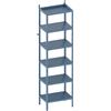 Brigros - Libreria Scaffale Metallico Fly 6 Ripiani 35x28x150 cm In Acciaio Laminato A Freddo, Verniciatura Epossidica Ceruleo, Scaffale Salvaspazio Per Casa E Ufficio