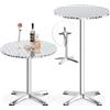 XIELOUS Tavolo da bar 3 in 1, pieghevole, barista, 60 cm, diametro 3 altezze: 49,5 cm, 74 cm, 114 cm, in acciaio inox, per casa, giardino, ristorante, esterno, tavolo da bar, tavolo per feste in