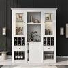 Lexiou Vetrina con illuminazione a LED, 7 colori, vetrina a LED, colore: bianco, vetrina (3 pezzi)