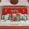 PETTI Artigiani Italiani - Coprifornello Natalizio, Coprifornello Cucina Natalizio, Copri Piano Cottura 50x70 cm, Coprifuochi Villaggio di Babbo Natale, 100% Made in Italy
