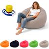 Jinfanshurich Pouf gonfiabile, divano gonfiabile con pompa a piedi, poltrona gonfiabile per interni ed esterni, per soggiorno, camera da letto e campeggio (marrone)