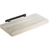 Casaria Mensola da Parete Legno 50cm Supporto 50-110cm Pensile Bagno 15kg Cucina Libreria Quercia