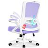 Milacyee Sedia da Ufficio Ergonomica, Sedia Smart Working con Supporto Lombare Regolabile 4D, Sedia Ufficio in Rete Traspirante con Braccioli Regolabili, Schienale Reclinabile 125°, Ruote Silenziose (Viola)
