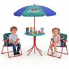 LIFEZEAL Tavolo da Picnic per Bambini (Poliziotto Carino, Verde)