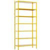Brigros - Libreria Scaffale Metallico Fly 7 Ripiani 75x28x180 cm In Acciaio Laminato A Freddo, Verniciatura Epossidica Senape, Scaffale Multiuso Per Casa, Ufficio, Garage E Ripostiglio