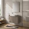 Inbagno Mobile bagno sospeso 70 cm Tortora con top per lavabo e 2 ante Linea Tierra