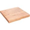 vidaXL Wandschap 60x60x(2-6) cm behandeld massief eikenhout lichtbruin