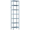 Brigros - Libreria Scaffale Metallico Fly 7 Ripiani 35x28x180 cm In Acciaio Laminato A Freddo, Verniciatura Epossidica Ceruleo, Scaffale Salvaspazio Per Casa E Ufficio