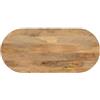 vidaXL Piano Tavolo 110x40x2,5 cm Ovale in Legno Massello di Mango
