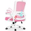 Milacyee Sedia da Ufficio Ergonomica, Sedia Smart Working con Supporto Lombare Regolabile 4D, Sedia Ufficio in Rete Traspirante con Braccioli Regolabili, Schienale Reclinabile 125°, Ruote Silenziose (Rosa)