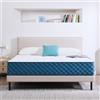 Hiimgo Materasso 160 x 200 x 22 cm, materasso a molle insacchettate indipendenti e memory foam, durezza media, durevole, supporto perfetto, traspirante (160 x 200 x 22)