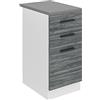 B BELINI GROUP Belini mobile basso SDSZ 40 cm, con piano di lavoro, legno, rovere Glamour | Cucina, mobile basso da cucina larghezza, mobili da cucina, mobile da cucina con cassetti