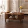 FOERPL Tavolino da salotto allungabile con vano portaoggetti, 100 x 40,5 x 50 cm, tavolo da caffè pieghevole in legno con spazio nascosto, tavolino allungabile per soggiorno, ufficio, piccolo
