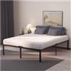 Dreamzie Struttura Letto Matrimoniale 140x190 con Rete in Metallo - Rete 140x190 con Gambe - Altezza 45 cm - Struttura Resistente, Montaggio Facile, Ampia Capacità di Stoccaggio