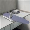 TTISJHK Asse da stiro pieghevole da incasso per il montaggio dell'armadio, allungabile e girevole a 180°, salvaspazio con rivestimento rimovibile, portata fino a 45 kg, 81 x 30 cm, grigio