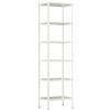 Brigros - Libreria Scaffale Metallico Fly 6 Ripiani 35x28x150 cm In Acciaio Laminato A Freddo, Verniciatura Epossidica Bianco Latte, Scaffale Salvaspazio Per Casa E Ufficio