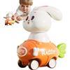 Bsbkoj Inertia Powered Rabbit Vehicle Playset Use, Shockproof Pull Back Kids Car Toy, Birthday Gift Age 3 Plus Boys Girls Early Learning Fun Racing Vehicle