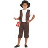 Fun Shack Costume Contadino Bambino, Costume Rustico Halloween Bambino | Pantaloni Marroni, Gilet & Cappello, Stile Rustico di Campagna, Perfetto per Halloween, Ideale per il Gioco di Ruolo