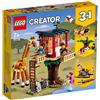 LEGO 31116 Creator 3 in 1 Casa sull'Albero del Safari, Catamarano, Biplano, Kit di Costruzione con Nave, Aereo, Giraffa e Leone, Giochi per Bambini da 7 anni in su