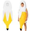 AYBUY Costume Banana, Costume divertente a forma di banana, Abbigliamento con banana sbucciata,Vestito Carnevale Frutta, per Uomo Donna Unisex, per feste a tema, Natale, cosplay