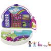 Polly Pocket - Borsetta Arcobaleno dei Sogni, set a tema parco avventura con due micro bambole Polly e Shani e 8 accessori inclusi, giocattolo per bambini, 4+ anni, GKJ65