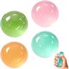 JOLANG 4 Pezzi Coconut Oil Stress Ball, Squishy Fidget Toys Palla Ritorno Lento Gioco Sensoriale per Ufficio Scuola, 6cm
