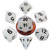 Metallic Dice Games 7 set Mini: 10 mm: Glow CL con numeri BK.