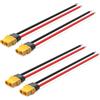 ELFCULB 4 prese XT60 con cavo da 12 AWG, XT60 femmina per cavo batteria RC Lipo (15 cm)