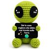 EQUIK PRODUCTS Alieno Pupazzo all'Uncinetto - Regalo Romantico per Fidanzato o Fidanzata - Idea Regalo Anniversario per Lui, per Lei, Coppia - Pensierini San Valentino - Cosa Regalare alla Migliore Amica