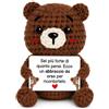 EQUIK PRODUCTS Orso Peluche Motivazionale all'Uncinetto - Sei Più Forte di Quanto Pensi - Regalo Originale per Donna, Uomo, Amica, Collega, Portafortuna, Antistress, Secret Santa - Orsetto Fatto a Mano