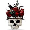Goldlife Blocchi di costruzione di fiori horror per adulti, vaso di teschio e bouquet di rose set di blocchi da costruzione per San Valentino, compleanno, Halloween, Natale, decorazione gotica per la