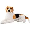 HOMEXYLYL Peluche realistico for cani, animali di peluche multirazza, figurine decorative con morbidi cuscini for gli amanti degli animali domestici(Beagle,30cm/11.8in)