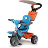 Feber- Baby Plus Music Triciclo, Colore Azzurro/Arancione, 800012100