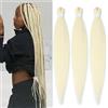 YDDM Capelli Per Treccine Africane Biondo Extension Treccine Texture Yaki Easy Install per Principianti 32 Pollici 3 Pezzi Capelli Leggeri e Naturali per Box Braids, Twist e Crochet