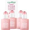 Equilibra 4x Equilibra Rosa Ialuronica Siero Viso Levigante Rigenerante Tonificante Idratante Antiossidante Elasticizzante Illuminante Rinfrescante Anti Età Naturale con Vitamina C - 4 Flaconi da 30ml ciascuno