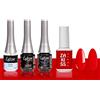 Esthetica ESTROSA KIT SEMIPERMANENTE UNGHIE SMALTO GEL POLISH BASE PRIMER + BASE DEFENCE COAT + LUCIDANTE GLOSS + OMAGGIO Gel Polish Zakiss n 25 Paris 10Ml made in Italy