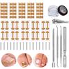 ZEBKEL 16 Pcs unghie incarnite piedi, unghie, attrezzi per unghie incarnite, pedicure con adesivo per unghie, spingicchiodo, pinza per unghie, lima per unghie, pinze, tubi a C in plastica