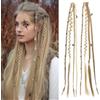 Dsoar Clip in Boho Braids 20 Pollici 2 Pezzi Posticci Intrecciati Bohémien con Perline e Ciondoli Dread Sintetici Resistenti al Calore per Cosplay Uso Quotidiano