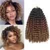 DXdixiu Jamaican Bounce Crochet Hair 8 Inch 16 Roots 5 Pack Short GoGo Curly Braids Jumpy Wand Curl Extension For Black Women (1B/30/27#, 8 pollici)
