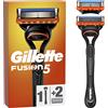 Gillette Fusion5 Rasoio Da Uomo, 1 Rasoio, 2 Lamette Di Ricambio