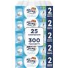 Foxy Fazzoletti di carta tascabili / 25 confezioni da 12 pacchetti / 4 veli/Con vere fibre di cotone/Carta 100% certificata FSC/Confezione riciclabile