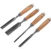 LALAFINA 4 Pezzi Set di Scalpelli per Intaglio Legno Lame Semicircolari in Acciaio, da 6 a 24mm, Strumenti per Incisione e Lavorazione Falegnameria per Principianti