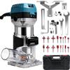 TICFOX Rifilatore Fresatrice Verticale per Legno Elettrica, 800W fresatrice a 6 velocità variabili 5000-30000 RPM, con antipolvere, mandrino da 6,35 mm e 8 mm, per tagliare, fresare e intagliare