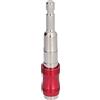 TICFOX Portapunte esagonali Asta di prolunga multiangolo Utensili manuali universali 1/4 pollici per spazi ristretti (rosso+argento)