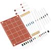 DOITOOL Kit di Apprendimento Saldatura per Principianti Scheda di Formazione Plug-in in Plastica Marrone per Insegnamento di Abilità Elettroniche e Pratica di Saldatura