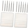 COHEALI Punte da Intaglio per Legno da 12 Pezzi, Gambo 1/8 Pollice | Metallo Argento, Misure 1, 1, 5, 2 e 3mm, per Pannelli e Legno Duro in Studi e Progetti