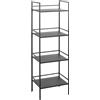 HAKU Scaffale, nero, metallo - Dim.: L 40 x A 128 x P 30 cm, Stile: Moderno