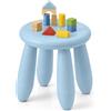 Relaxdays sgabello per bambini, altezza seduta 26 cm, leggero, blu